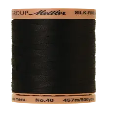 Black (9135-4000) | Silk-Finish Cotton 40wt (457M / 500Y) | Mettler Thread