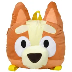 Fast Forward Bluey Bingo Head Plush Shaped Backpack 10 x 13, Orange for Kids