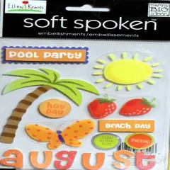 Me & My Big Ideas Soft Spoken August Dimensional Stickers