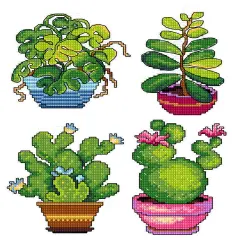 Potted plants 204CS Counted Cross-Stitch Kit