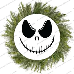 Skeleton Face Halloween Sign