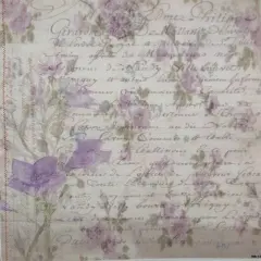 Wildflower Script Designer Printed AIDA Fabric. Canvas for embroidery with an applied backgroundKF-1274A