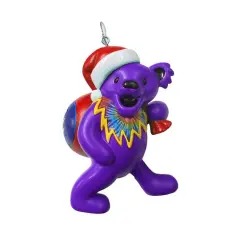 Grateful Dead Bear with Toy Bag Ornament - Royal Purple