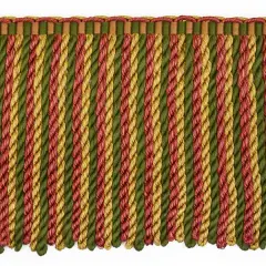5 yards of Conso 9" Bullion Fringe Trim | 5 yard cut Cranberry Multi