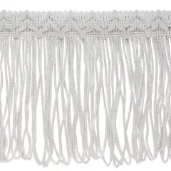 5 Yards of Bertrand 4" Loop Chainette Fringe Trim | 5 yard cut White