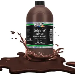 Pouring Masters Chocoloate Brown Ready to Pour Acrylic Pouring Paint - Premium 32-Ounce Pre-Mixed Fluid Acrylic Paint - Fluid Art Supplies for Canvas, Wood, Paper, Tile & Rocks