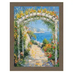 Slim Cris Cross Gothic Aged Antique Silver Picture Frame 20x24 frame