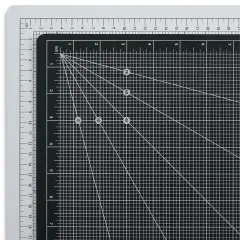 artPOP! Self Healing Cutting Mat, 18 x 24 inches, Grey and Black, Double-Sided with Grid, Non-Slip Surface for Fabric, Crafting, Scrapbooking, Sewing, Journals