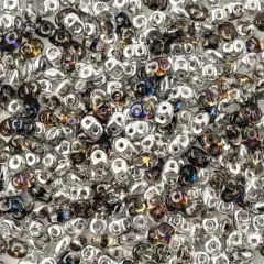 Matubo 2-Hole Czech Glass Crystal Finishes Superduo Beads, 100g Heliotrope