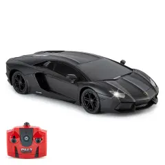 CMJ RC Cars: Lamborghini LP700-4 - Black - 1:24 Scale, Remote Control Radio Vehicle, 2.4 Ghz, LED Headlights, Indoor-Outdoor Racing Toy, Licensed