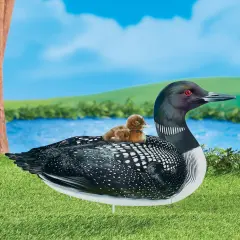 Collections Etc Realistic Common Loon with Baby Outdoor Garden Stake