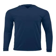 Paragon&reg; Youth Bahama Performance Hooded Long Sleeve T Shirt Navy