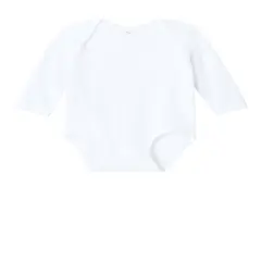 Rabbit Skins&reg; Infant Long Sleeve Jersey Bodysuit - 4421 White