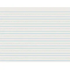Newsprint Handwriting Paper, Skip-A-Line, Grade 2, 3/4" x 3/8" x 3/8" Ruled Long, 11" x 8-1/2", 500 Sheets