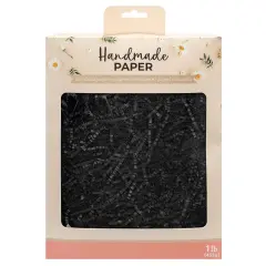 American Crafts Handmade Paper Shredded Paper 1lb-Black