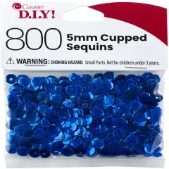 CousinDIY Cupped Sequins-Royal Blue, 5mm 800/Pkg
