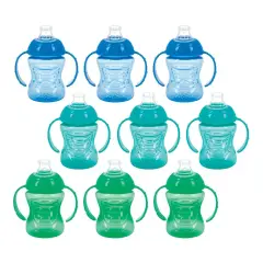 Nuby Grip N' Sip Soft Spout Trainer Cups - Set of 9