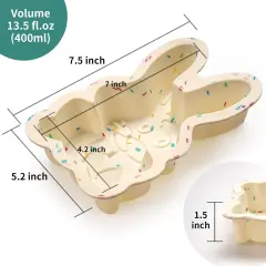 Easter Bunny Molds 2 Pack Bunny Cake Pan Rabbit Cake Mold Silicone Cute Cake Molds Jumbo Bunny Breakable Chocolate Gummy Mold for Baking Easter Day Party Cake Dessert Giant Gummy