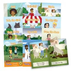 Junior Learning: The Beanies Diversity - Phase 2 - Hi-Lo Decodables, 12 Book Set, Letter Sounds, Week-By-Week Progression, Kids Reading Development