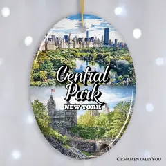 Serene Central Park New York Landmarks Ornament, American Urban Oasis Heritage Gift and Travel Souvenir