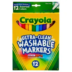 Ultra-Clean Markers, Fine Line, Assorted Colors, 12 Count