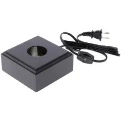 Bard's Black Square Lighted Display Base, 2" H x 4" W x 4" D