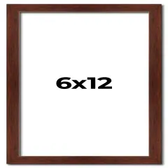 Panoramic Classic Modern Brown Frame - UV Acrylic, Foam Board Backing, Hanging Hardware