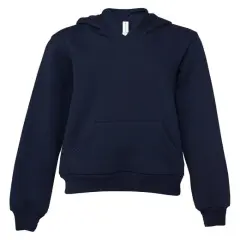 Bella + Canvas&reg; Youth Sponge Fleece Pullover Long Sleeve Hooded Sweatshirt NAVY