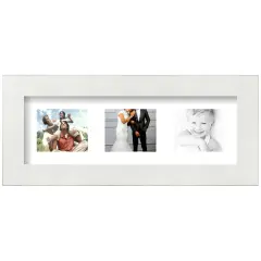 ArtToFrames Collage Photo Picture Frame with 3 - 2.5x3 inch Openings, Framed in White with Over 62 Mat Color Options and Regular Glass (CSM-3966-7649)