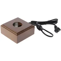 Bard's Fruitwood Square Lighted Display Base, 2" H x 4" W x 4" D