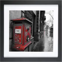 10x12 Picture Frames Black, Solid Wood Display Pictures 8x10 with Mat or 10x12 Without Mat