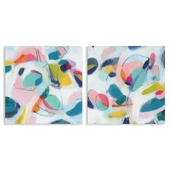 Stupell Industries Eye-catching Abstract Pastels2 pc Canvas Wall Art Set Design by June Erica Vess