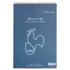 Hahnem&uuml;hle Skizze Spiral-Bound Sketch Pad - 8.27" x 11.69", 50 Sheets, 120 gsm