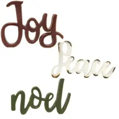 Resin Christmas Word Sitter 3 Asstd.