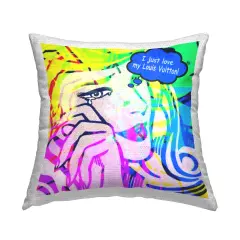 Pop Comic Style Glam Outdoor Printed Pillow Design by Graffitee Studios, 18 x 7 x 18