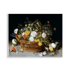 Stupell Industries Vintage Flower Basket Wall Plaque Art Design by CAD