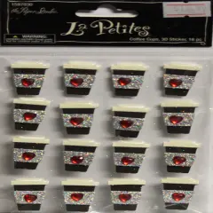 La Petites Valentine's Day Coffee Cups 3D Dimensional Stickers