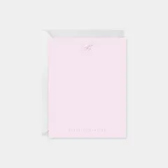 Script Monogram Note Card VI