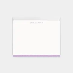 Baby Shower Wavy Edge Note Cards