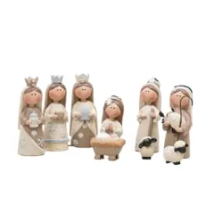 9-set Cream & White Nativity
