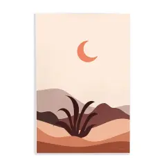 Stupell Industries Moon Over Desert Scene Wall Plaque Art Design by Omar Escalante
