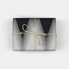 Fine Line Light Gray and Anthracite Gift Wrap