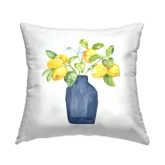 Lemon Tree Planter Decorative Printed Throw Pillow Design by Nan, 18 x 7 x 18