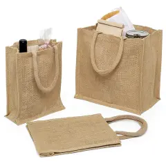 Jute Shopping Bag 9" x 4" x 11" Eco-Friendly and Practical