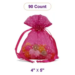 Polka Dot Organza Bag 4" x 5" Delightful and Durable