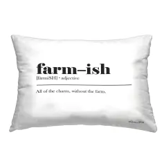Farm-ish Charming Definition Design by Susan Ball Throw Pillow 