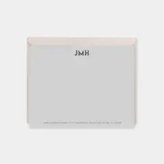 Monogram Note Cards with Beveled Type IV