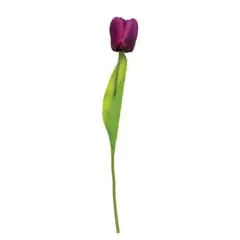 Faux Tulip Floral Stem Purple
