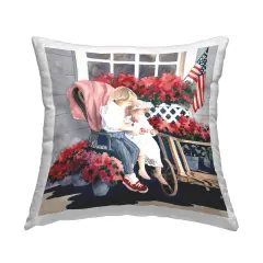 Kids at July Parade Decorative Printed Throw Pillow Design by Carol Robinson, 18 x 7 x 18