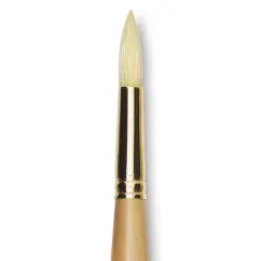 Rapha&euml;l D'Artigny Interlocked White Bristle Brush - Round, Long Handle, Size 18